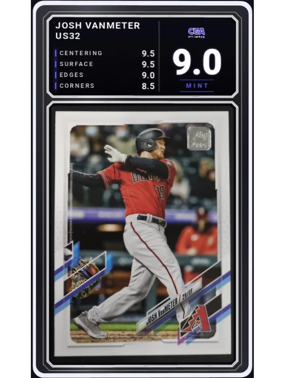 2021 Topps Update #US32 Josh VanMeter Diamondbacks MLB - CGA 9.0 Digital Grade
